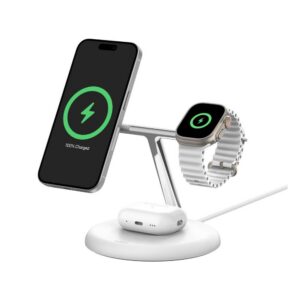 Belkin 3-in-1 Wireless Charger Magnetic Stand Oi2 15W White